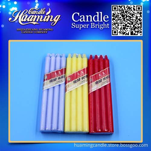 Chinese colorful taper candles candle making supplies candles in bulk wholesale